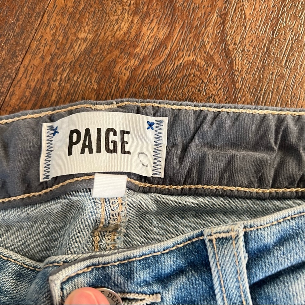 PAIGE HOXTON Crop RIPPED JEANS - Picture 7 of 12